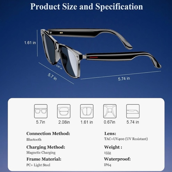 Factory sealed in box 
DMES AI SMART SUNGLASSES
MSRP  $200 - Picture 4 of 11